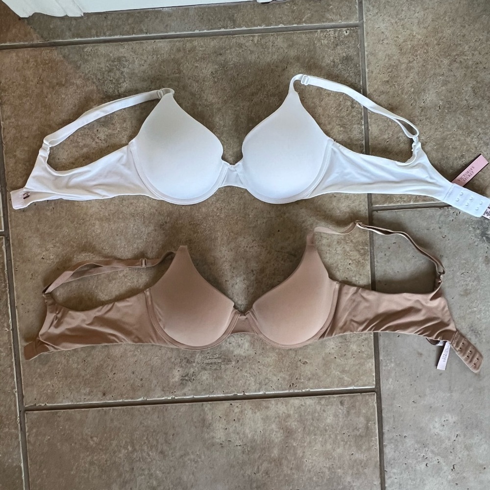 Victoria’s Secret Bras 34B in nude and white